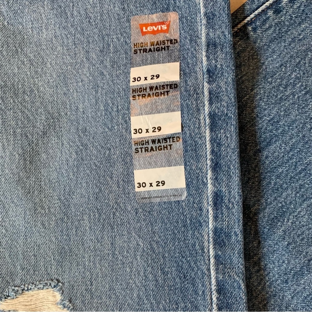 NWT LEVI’S JEANS HIGH RISE WIDE LEG STRAIGHT SIZE 30 - Picture 10 of 10